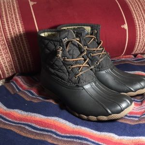 Black Sperry Top-Sider Duck Boots